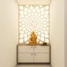 Pooja Room With Closed Storage  - Livspace