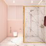 Pink And White Bathroom Tiles Design