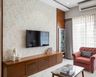 White And Light Brown TV Unit - Livspace