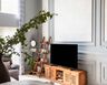 Rustic TV Unit With Storage - Livspace