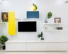 TV Unit With Open Wall Shelf For Storage And Display - Livspace