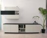 TV Unit In Black And Frosty White - Livspace