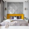 Bedroom Wall Design With Grey Panels - Livspace