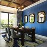 Blue Wall Paint For Dining Rooms - Livspace