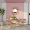 Pink Wall Paint With A Mirror - Livspace