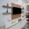 Diamond-Patterned Wallpaper Design - Livspace