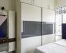 White And Grey Bedroom Wardrobe - Livspace