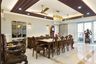Peripheral Wooden False Ceiling Design For Dining Room - Livspace