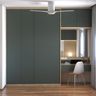 Contemporary Castello Adera Sliding Wardrobe Design with Integrated Study Unit - Livspace