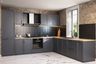 Grey L-Shaped Kitchen Design