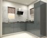 Grey L-Shaped Modular Kitchen Design