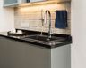 Modern Single Bowl Black Quartz Kitchen Sink - Livspace