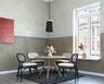 Dual-Toned Off-White And Brown Textured Wall Paint Design For Dining Rooms - Livspace