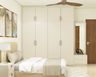 4-Door Swing Wardrobe Design With Dressing Table
