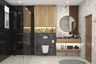 Grey, Black, And Brown Bathroom Design - Livspace