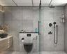 Grey Textured Washroom Design - Livspace