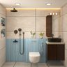 Blue And Beige Bathroom - Livspace