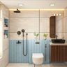 Blue And Beige Bathroom Design - Livspace