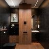 Dark-Coloured Washroom Design - Livspace