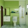 Spacious Nature-Inspired Green Bathroom Design - Livspace