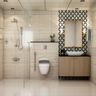 Black And White Bathroom  - Livspace