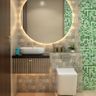 Washroom With Designer Wall Tiles - Livspace