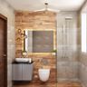 Brown Bathroom Design - Livspace