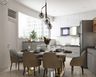 Spacious 6-Seater Dining Room With Drop Lights - Livspace