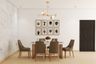 8-Seater Dining Room With Ambient Lighting - Livspace
