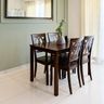 4-Seater Dining Room Design With Wooden Table And Chairs - Livspace