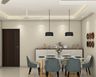 Spacious Dining Room With Beige Walls - Livspace