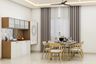 White And Beige Dining Hall Design - Livspace