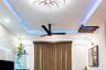 Rectangular Peripheral Gypsum Ceiling Design - Livspace