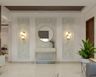 Spacious Foyer Design With White Base Unit For Closed Storage - Livspace
