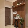 Compact Foyer Design With Wooden Panels - Livspace