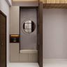Compact Modern Foyer Design in Beige - Livspace