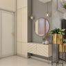 Foyer Design With Storage And Mirror - Livspace