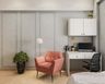 Compact Study Room With Grey Wall - Livspace