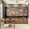Home Office With Wall-Mounted Shelf - Livspace