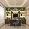 Study Room Design With Green Arched Frame - Livspace