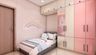 Pink Kids Room Design For Girls With Rainbow Pattern - Livspace