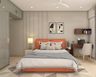 Kid's Room With Orange Upholstered Bed - Livspace