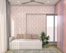 Kid's Bedroom With Pink Wallpaper - Livspace
