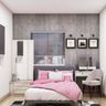 Grey & Pink Kid's Room Design For Girls - Livspace
