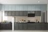 Parallel Grey And Blue Kitchen - Livspace