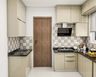 Beige U-Shaped Kitchen Design - Livspace