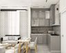 Kitchen Cabinet Design In Light Grey - Livspace