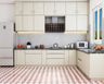 Modular Cream And Black Kitchen - Livspace