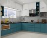 Compact Kitchen Design With Dado Tiles - Livspace