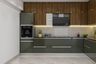 Grey And Brown L-Shaped Kitchen Design - Livspace